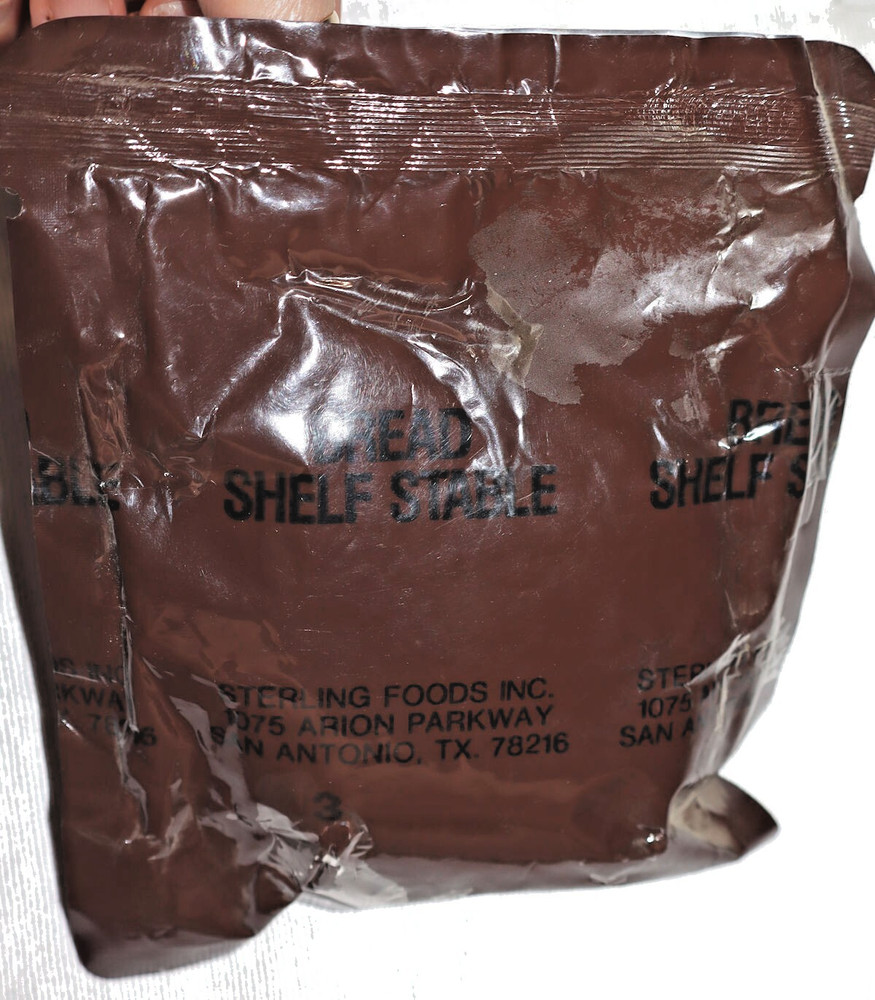 ORIGINAL UNOPENED MRE SHELF STABLE BREAD PACKET