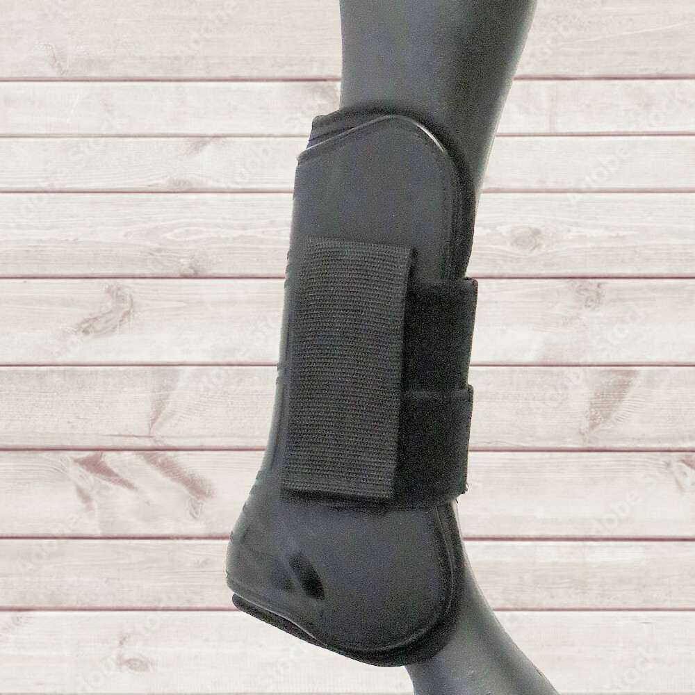 NEW Leopold Cole Black Medium Jump Boots with Hook & Loop