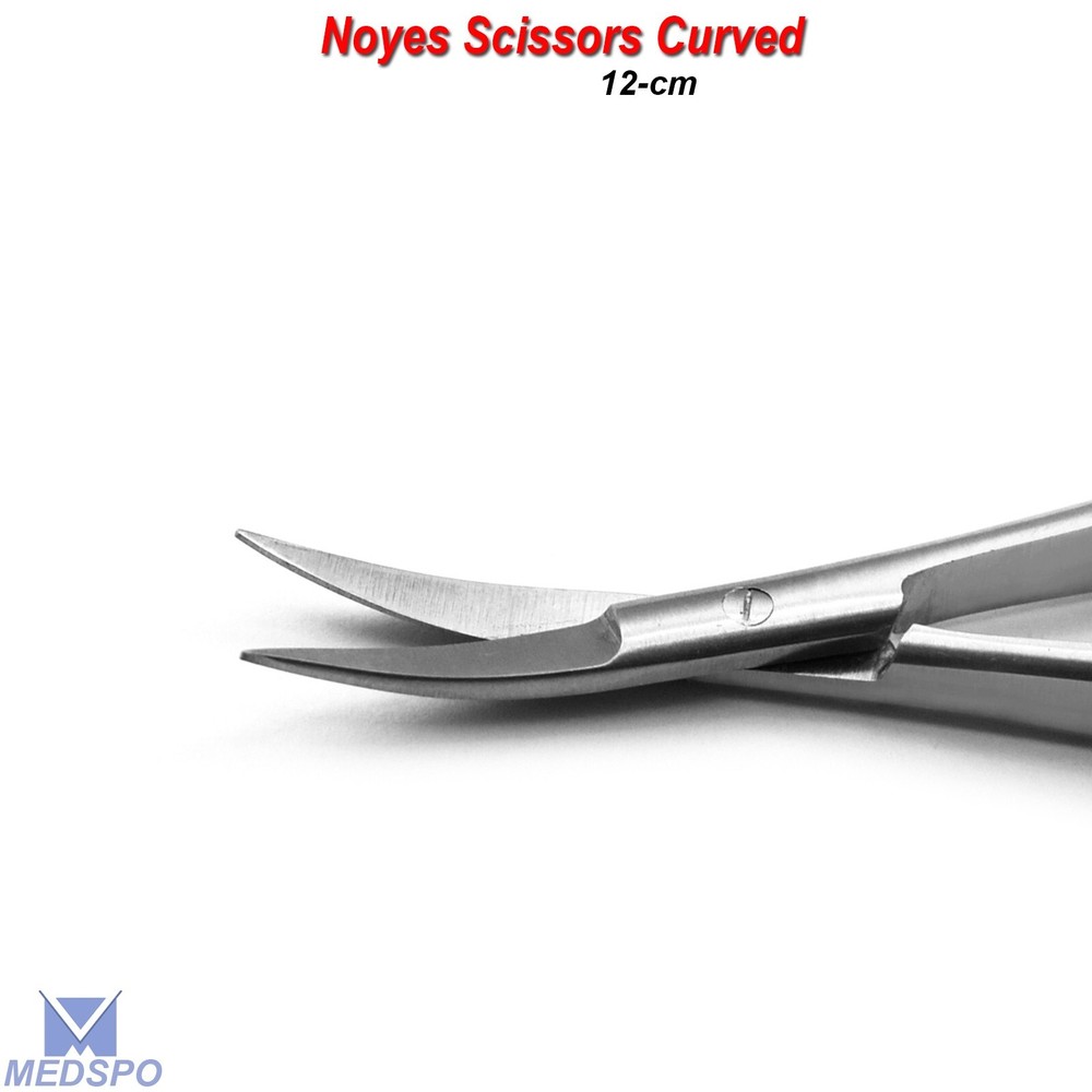 Surgical Micro Surgery Spring Noyes Scissors Curved Ophthalmic Lab Instruments