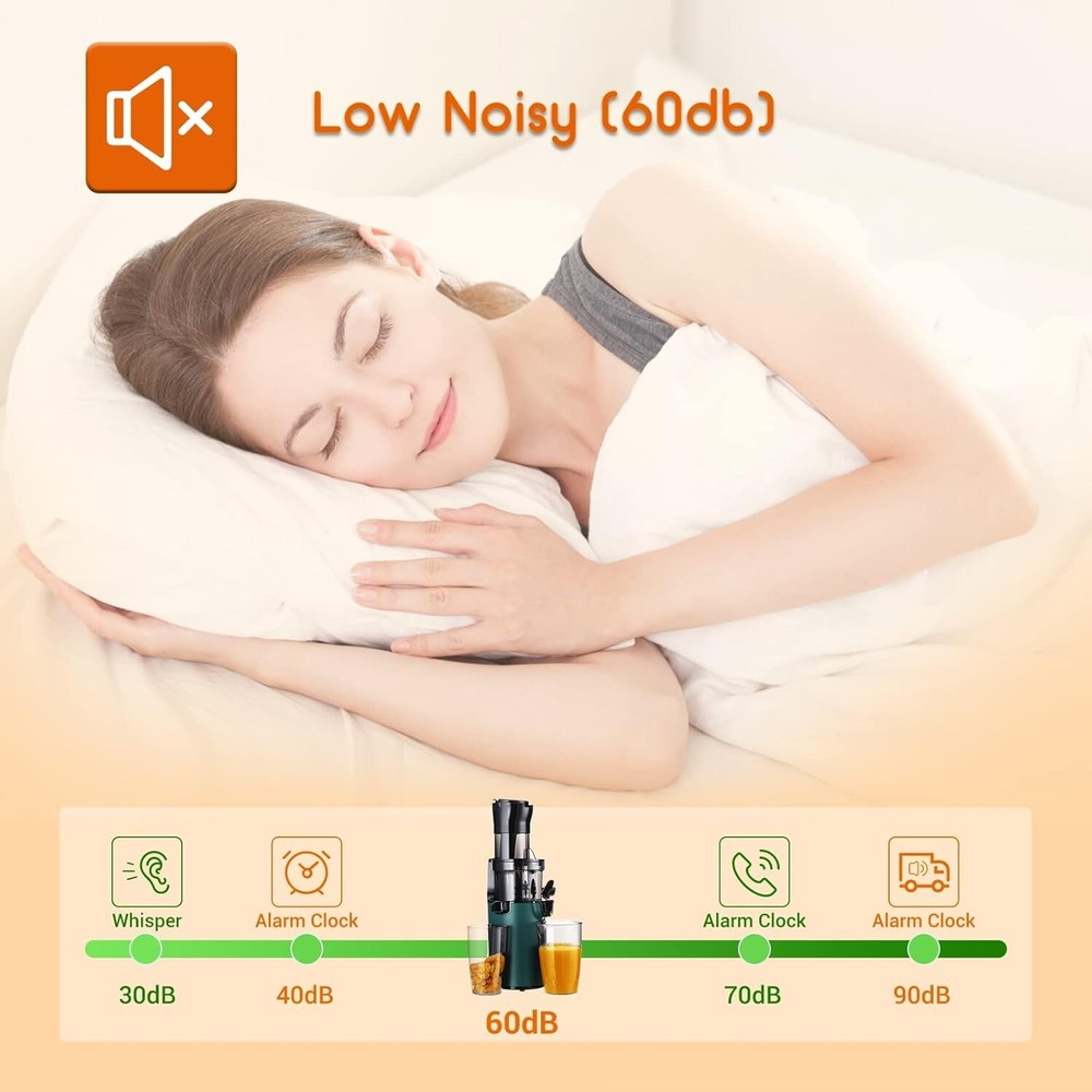 Slow Juicer Machine Masticating Cold Press Juicers Squeezer Vegetable Processor