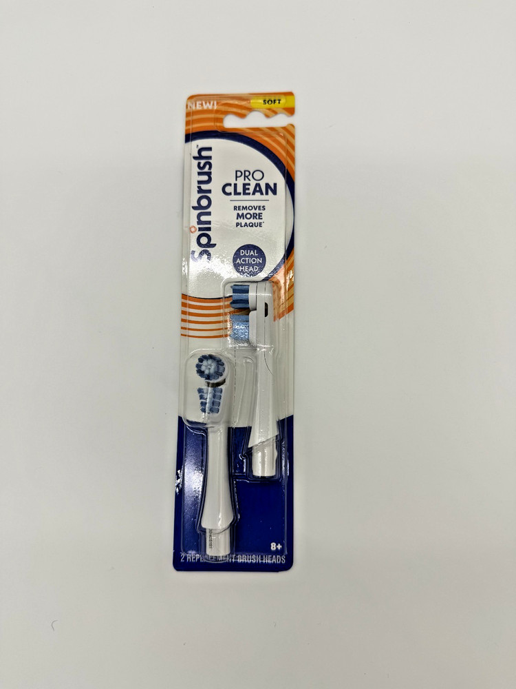 Spinbrush NEW PRO CLEAN Replacement Heads, Soft 2-Pack NEW
