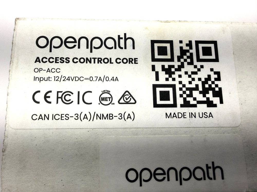 Avigilon Openpath OP-CR-ACC OP-ACC Access Control Core