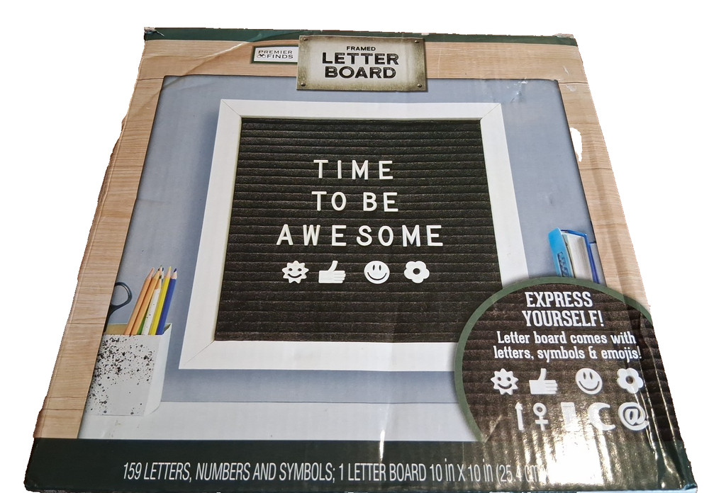 Premier Finds Framed Letter Board