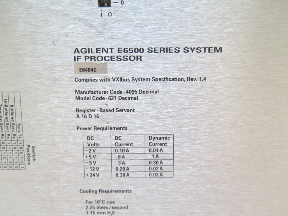 HP Agilent E6404C E6500 Series Digitizer/DSP Module