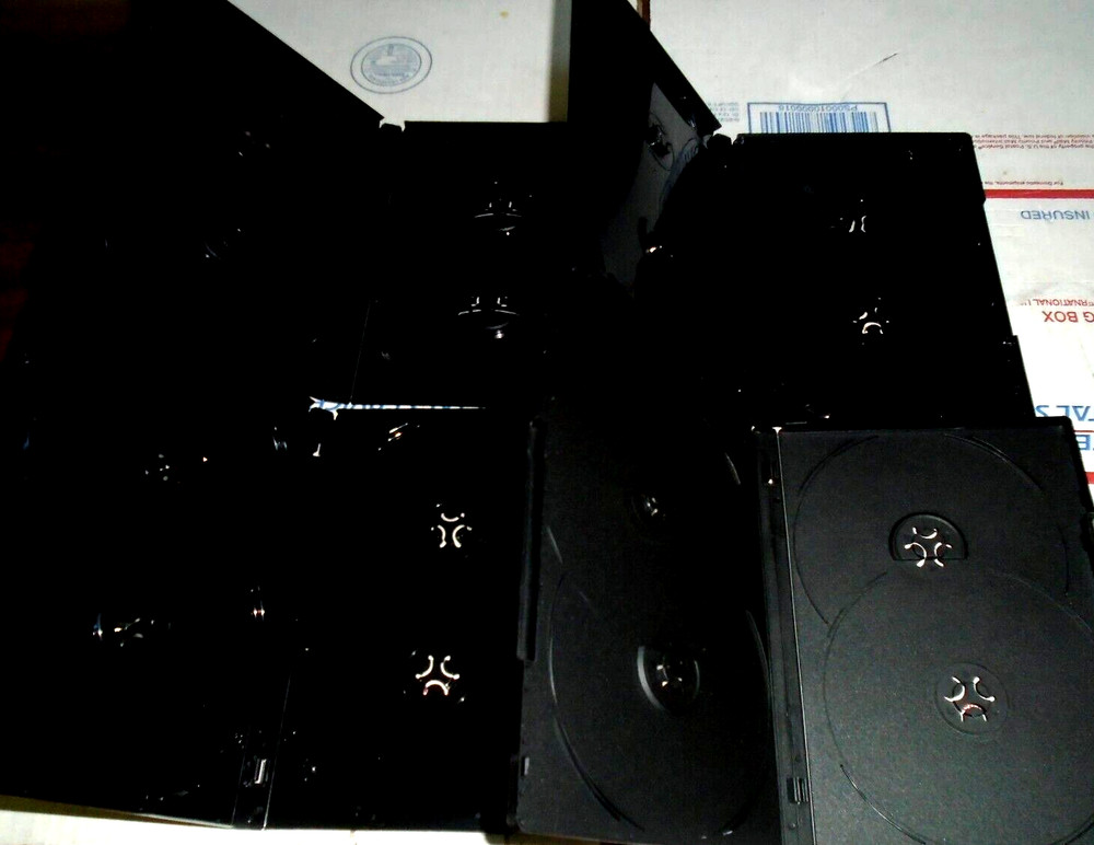 New Standard Black 4-Disc DVD Replacement 14mm Case Premium