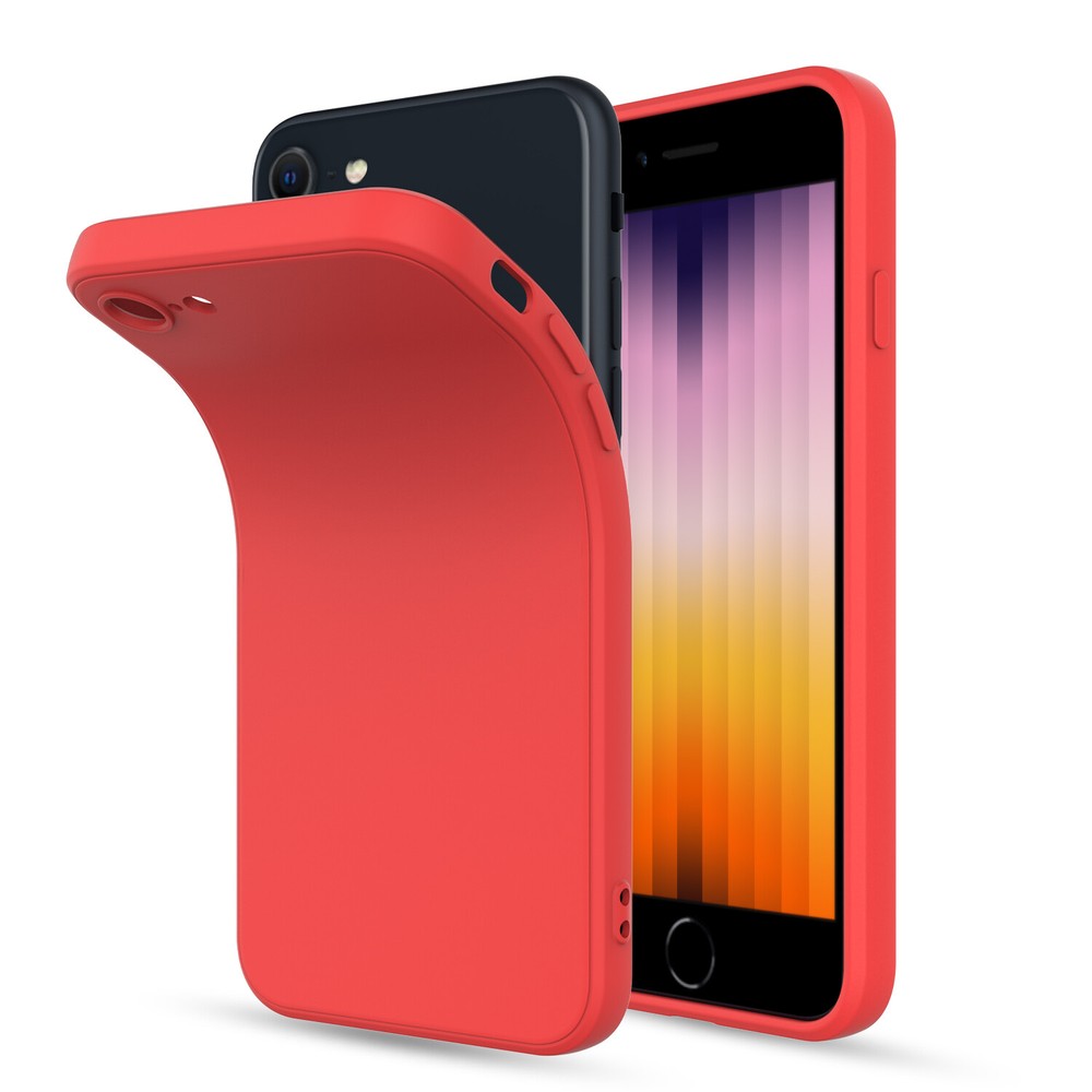 For iPhone SE 2nd,3rd Gen 2022/2020 Case Liquid Silicone Cover, Screen Protector