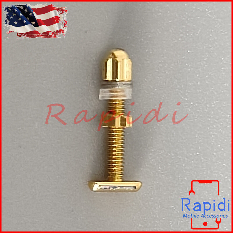 2PCS Curved Rectangle Screw&Bolt 4mm Replace For Car tier Eyeglasses Frame Gold