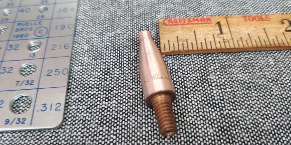 LINDE 4 pack Torch Tip Contact Tip, Wire Size .061" 12-24 thread