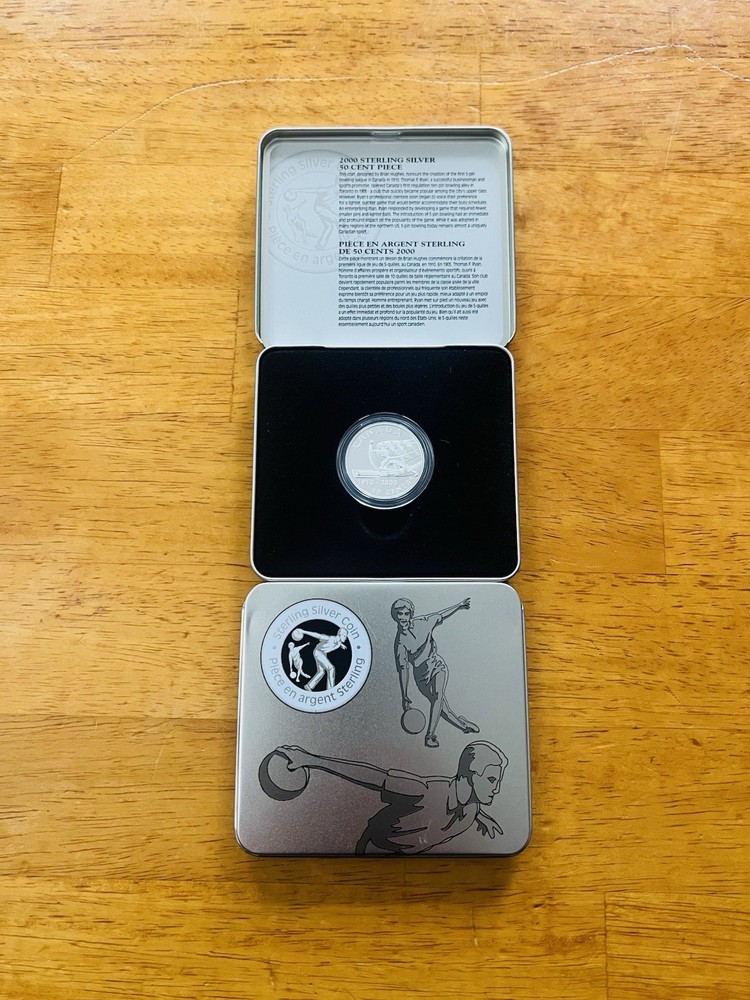 Canada Silver Coin Proof 2000 Characters Techniques Bowling In Box