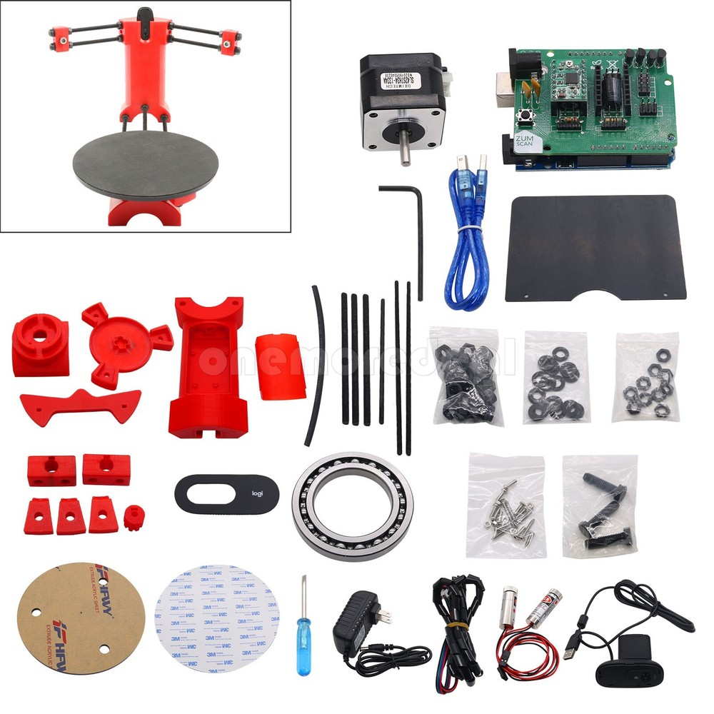 Open Source 3D DIY Laser Scanner Plate Kit w/Adapter Object For Ciclop Printer