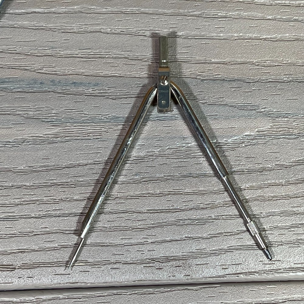 Vintage Germany Made Precision Drafting Compass For Drawing Engineering Graphite