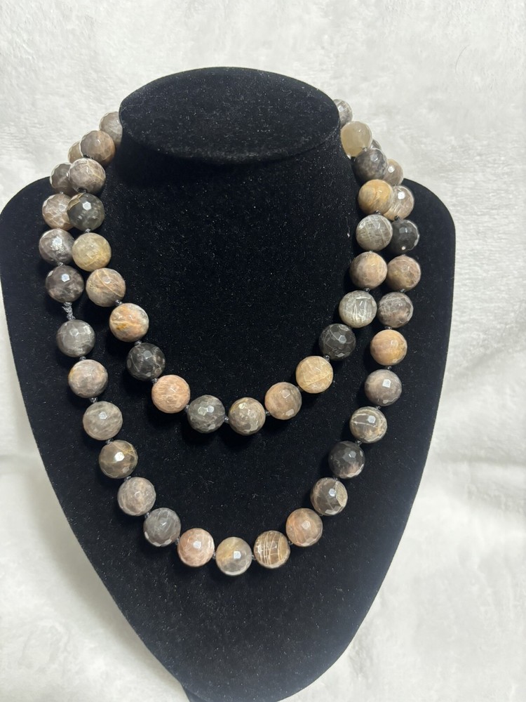 32” Inch Handmade Labradorite Tri-color Necklace