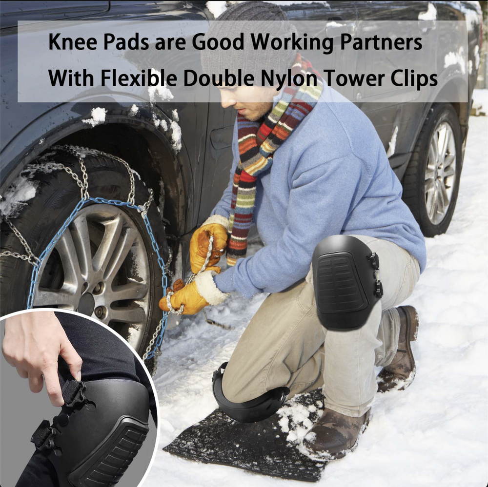 Kingwork Professional Work Knee Pads Pair Heavy Duty Construction Foam Padding
