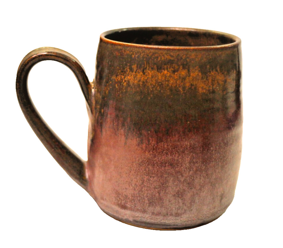 Fine Artistic Signed Studio Hand-thrown Stoneware Pottery Coffee Cup "AB"