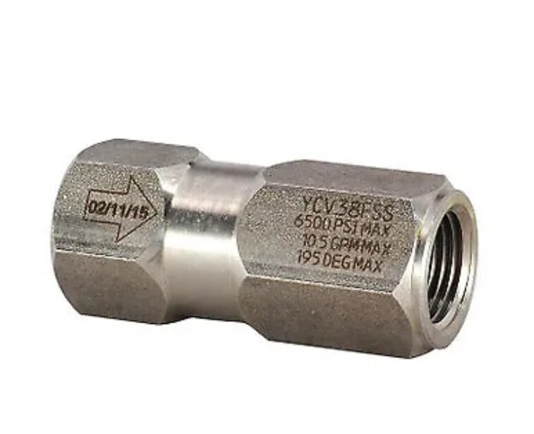 General Pump YCV38FSS 3/8" Check Valve, Stainless Steel FREE SHIPPING