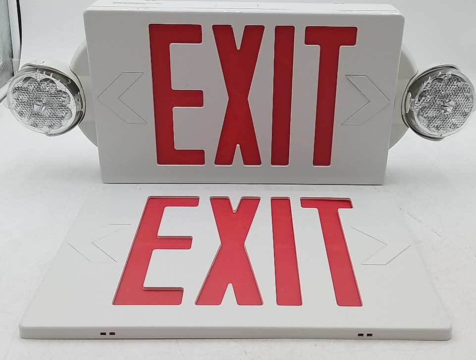 Exit Sign Combo with  Light Wall Mounted Emergency Exit