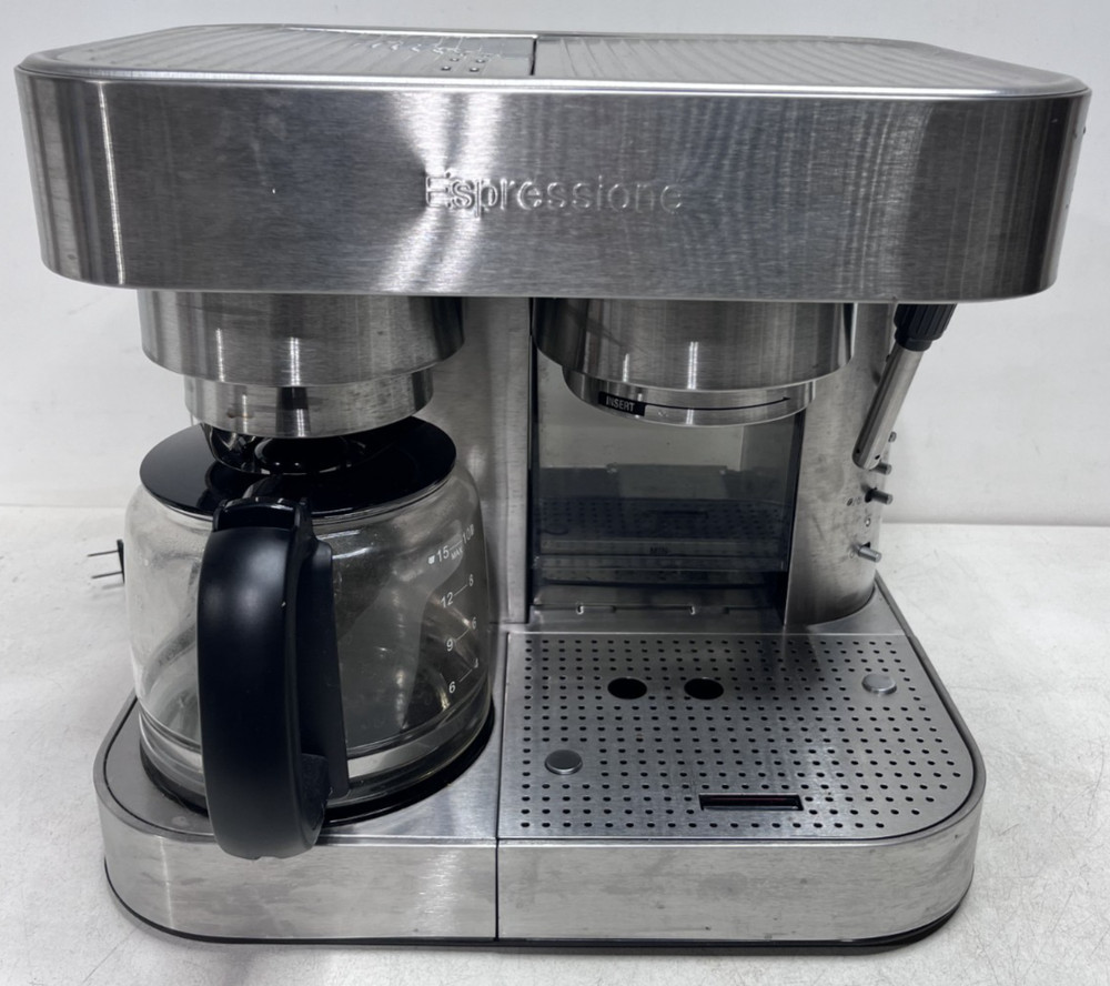 Espressione EM-1040 Coffee Maker Combo Drip & Espresso Machine Untested