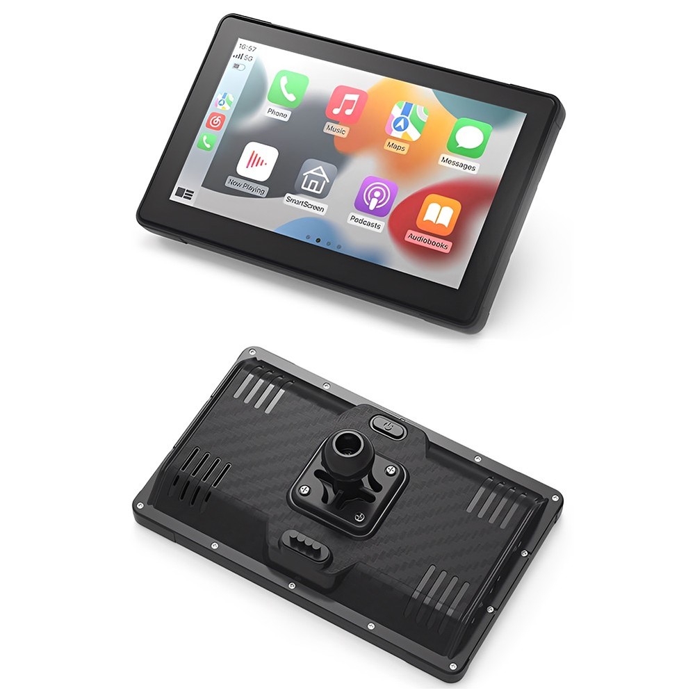 7" Waterproof Motorcycle Navigator Wireless CarPlay Android Auto Portable Screen
