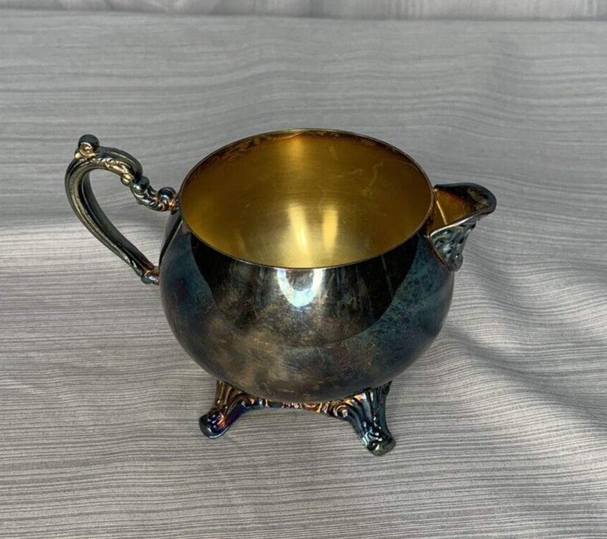 ONEIDA Silver Plated, Footed Creamer, Victorian Style