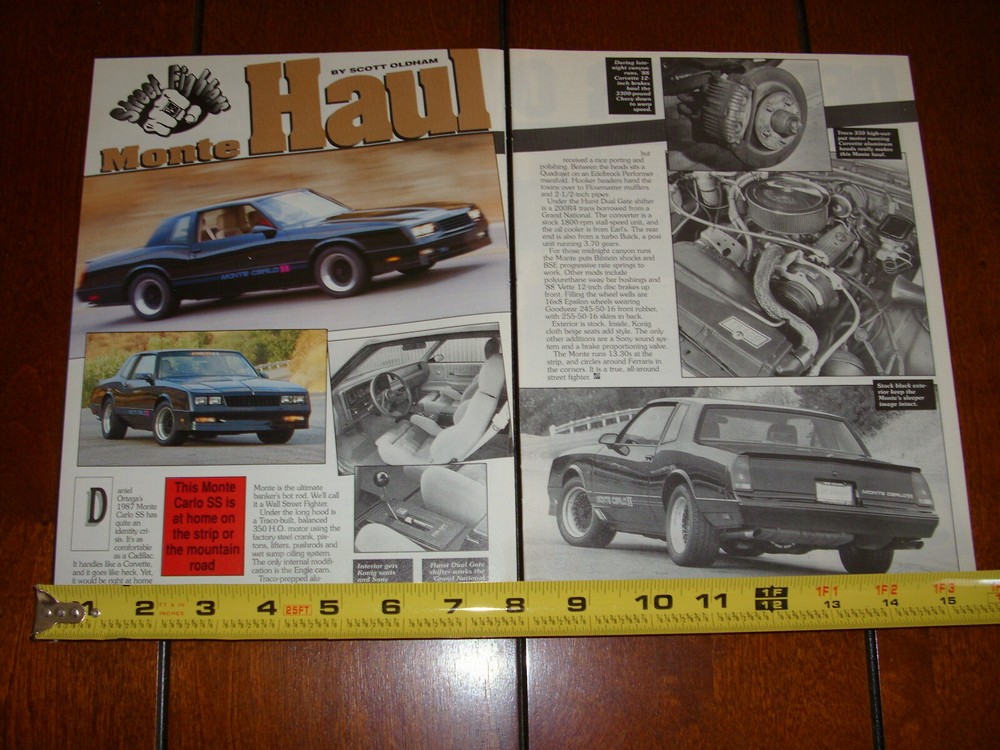 1987 MONTE CARLO SS ORIGINAL 1992 ARTICLE