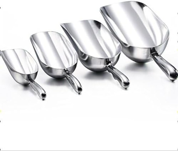 Versatile 38oz Aluminum Kitchen Scoop with Comfortable Grip - Dishwasher Safe
