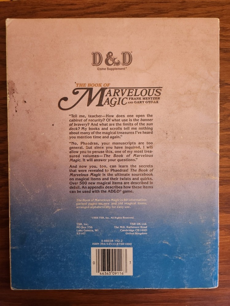 AC4 The Book of Marvelous Magic D&D TSR Dungeons Dragons BECMI Basic