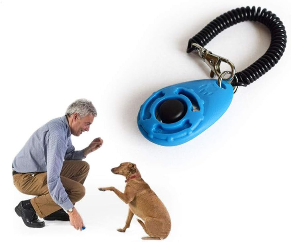 Ruconla- 4 Pack Dog Training Clicker with Wrist Strap, Pet Training Clicker Set