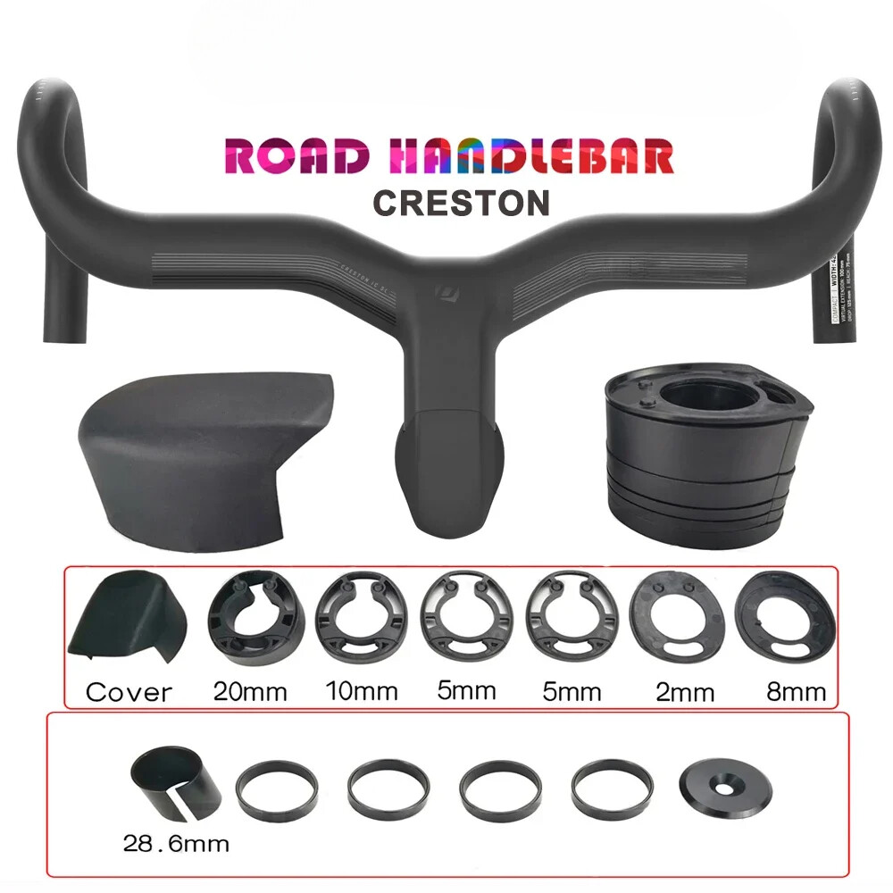 Road Bicycle Carbon Handlebar Internal Wiring Integration Handle Bar 380-440mm