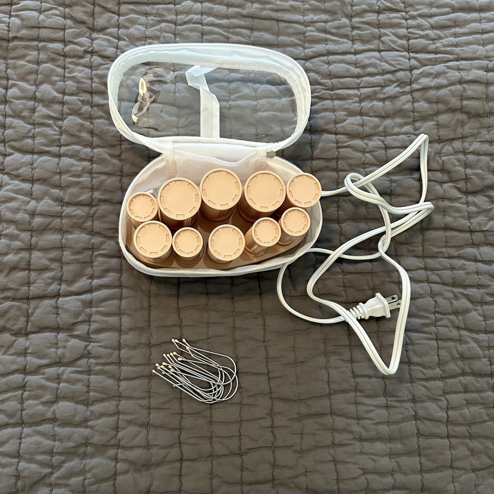 Conair Waves & Volume Hot Rollers Curlers With Travel Case