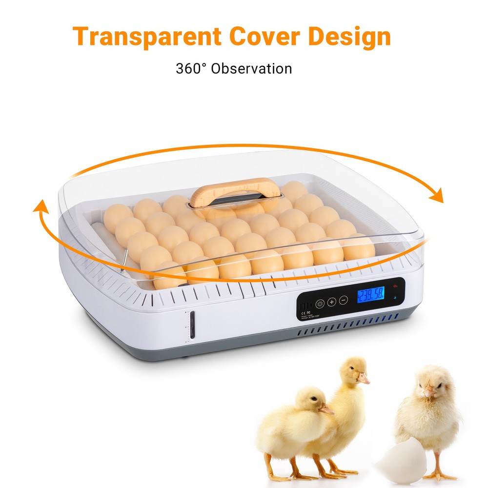 Egg Incubator Auto Turner, Temperature & Humidity Control, 35 Eggs for Chickens