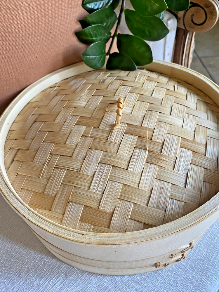Crofton Bamboo Steamer Set with Lid for Vegetables
