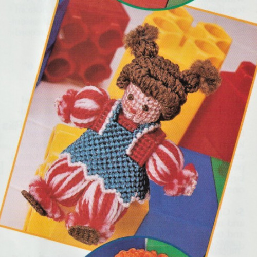 Musical Shelf Sitters - Bear, Clown- PLASTIC CANVAS PATTERN - Removed from Book