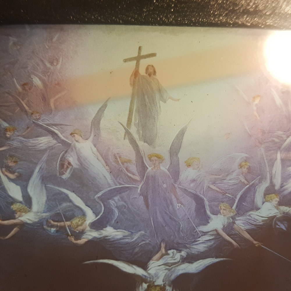 Magic Lantern Slide - No. 9 - Christ Return to Earth - Devil's Defeat Antique