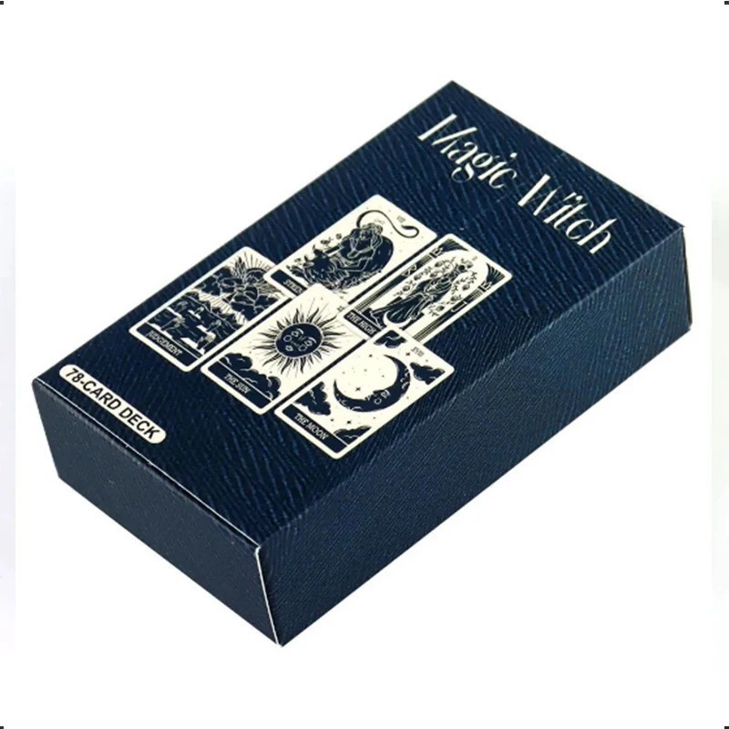 Magic Witch Tarot Deck 78 Cards Minimal Dark Line Art Divination Game