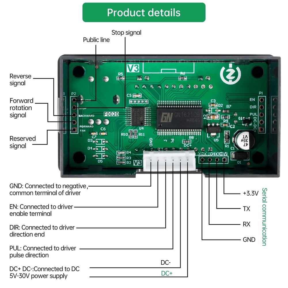 Stepper Motor Driver Controller ,Forward/Reverse Pulse Speed Angle Control Mo...