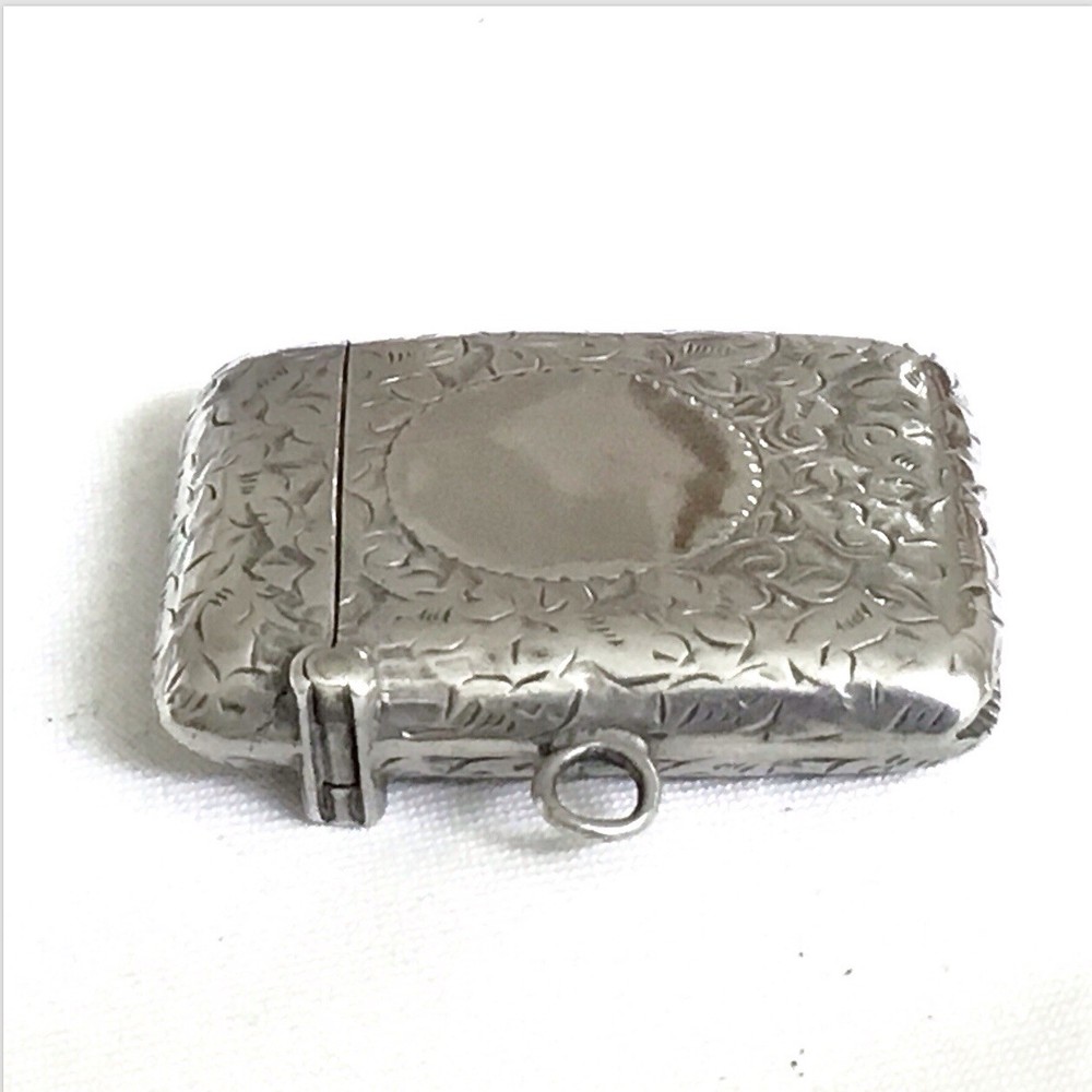 1898 Victorian Solid Silver Vesta Case Hallmarked Deakin & Francis Ltd.