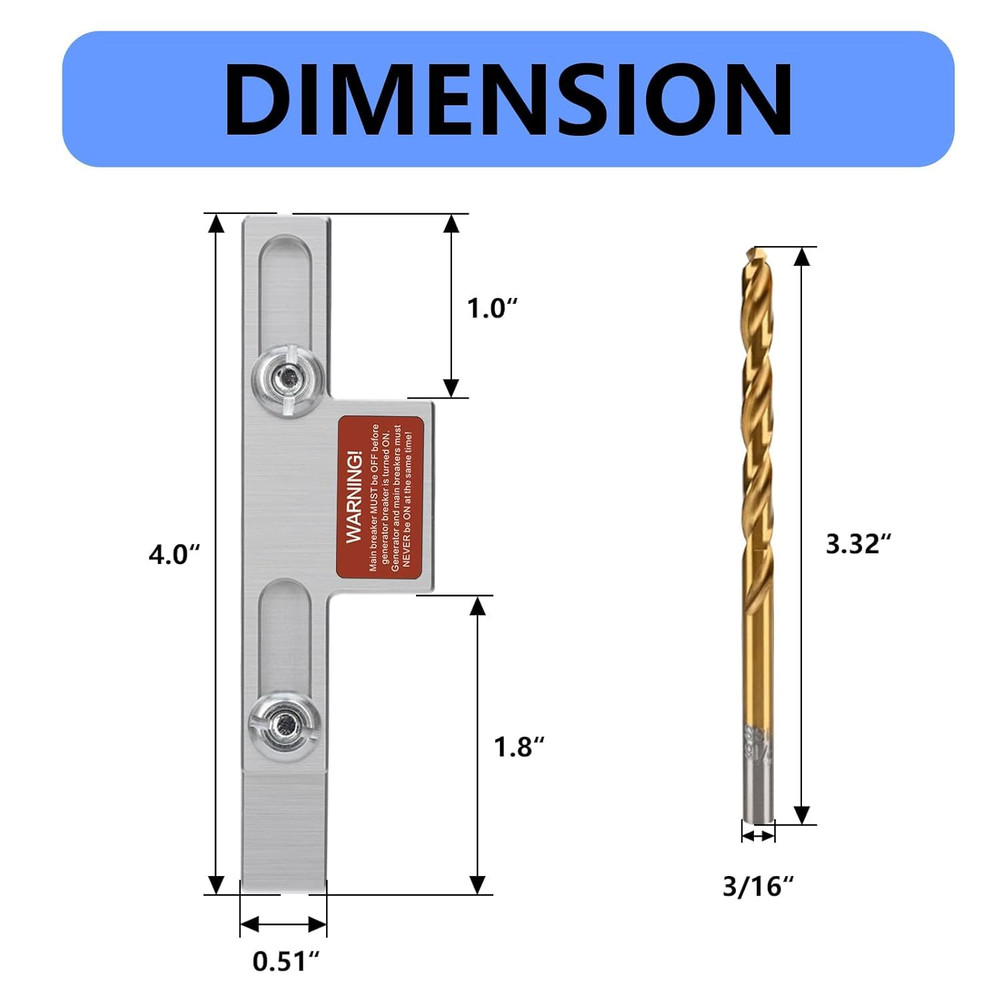 Generator Interlock Kit,Electrical Interlocking Panel Compatible with Square D H