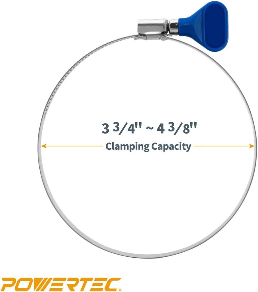 POWERTEC 4" Right Hand Keyed Bridge Hose Clamps | 10-Pack