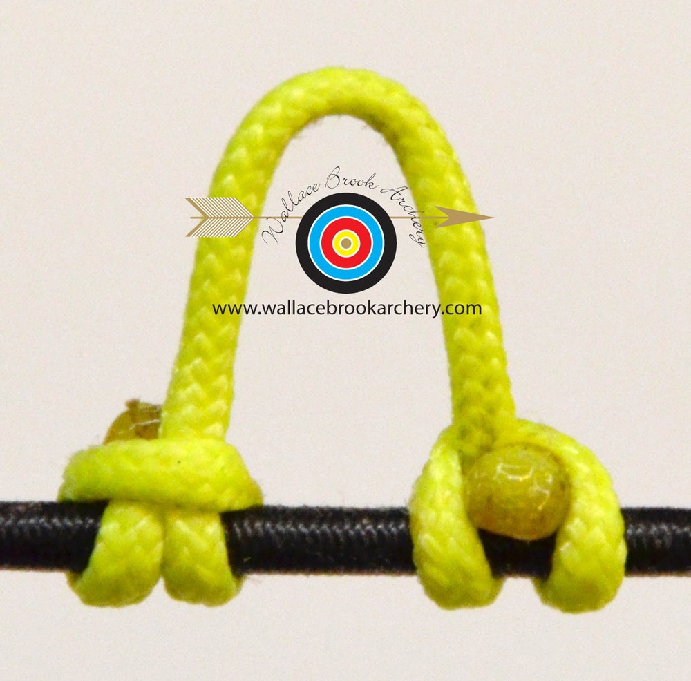 3 Pack Flo. Yellow Archery Release Bow String Nock D Loop Bowstring BCY #24