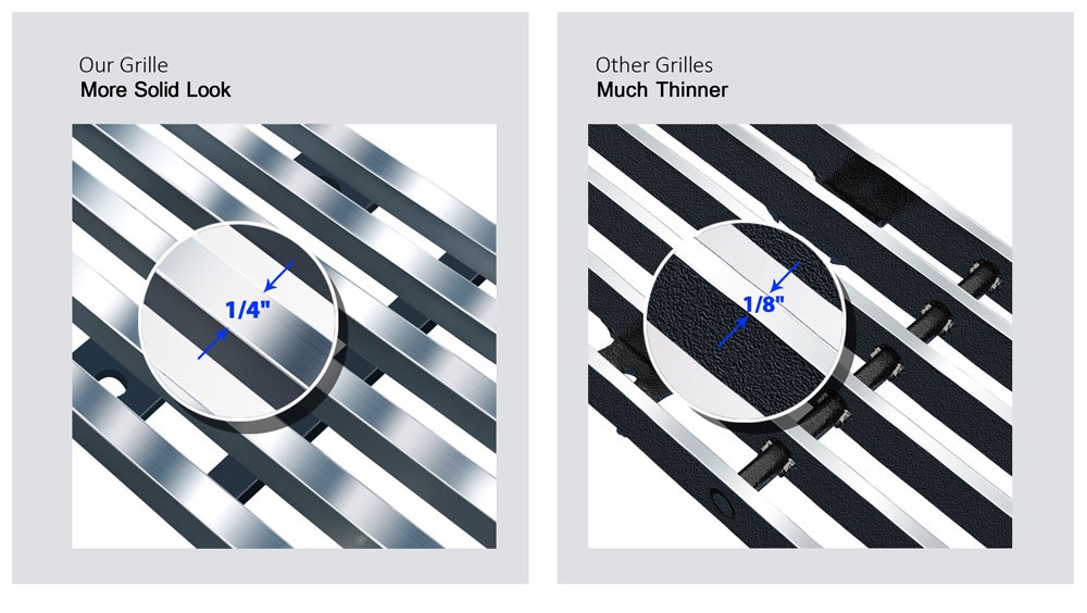 For 2005-2006 Chevy Silverado 2500/3500 Main Stainless Chrome Billet Grille