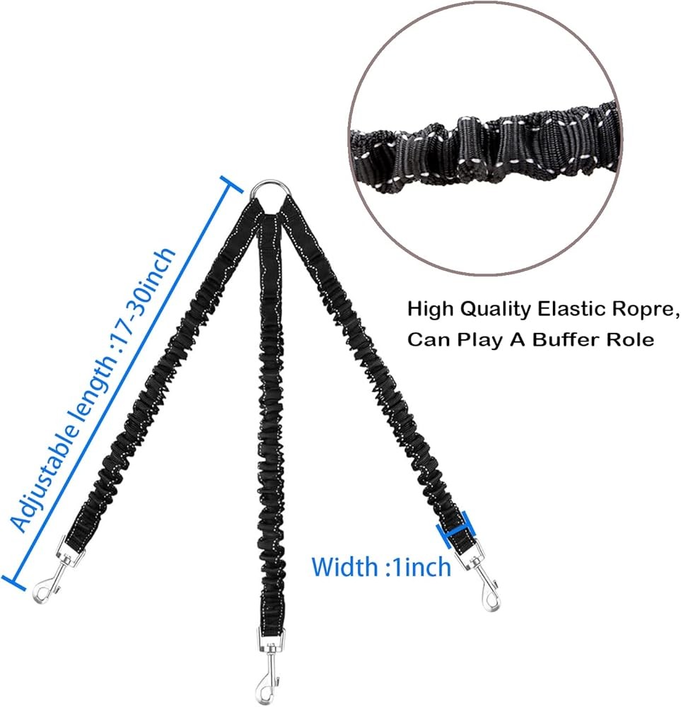 3 Way Dog Leash Coupler Heavy Duty No Pull Multiple Double Free