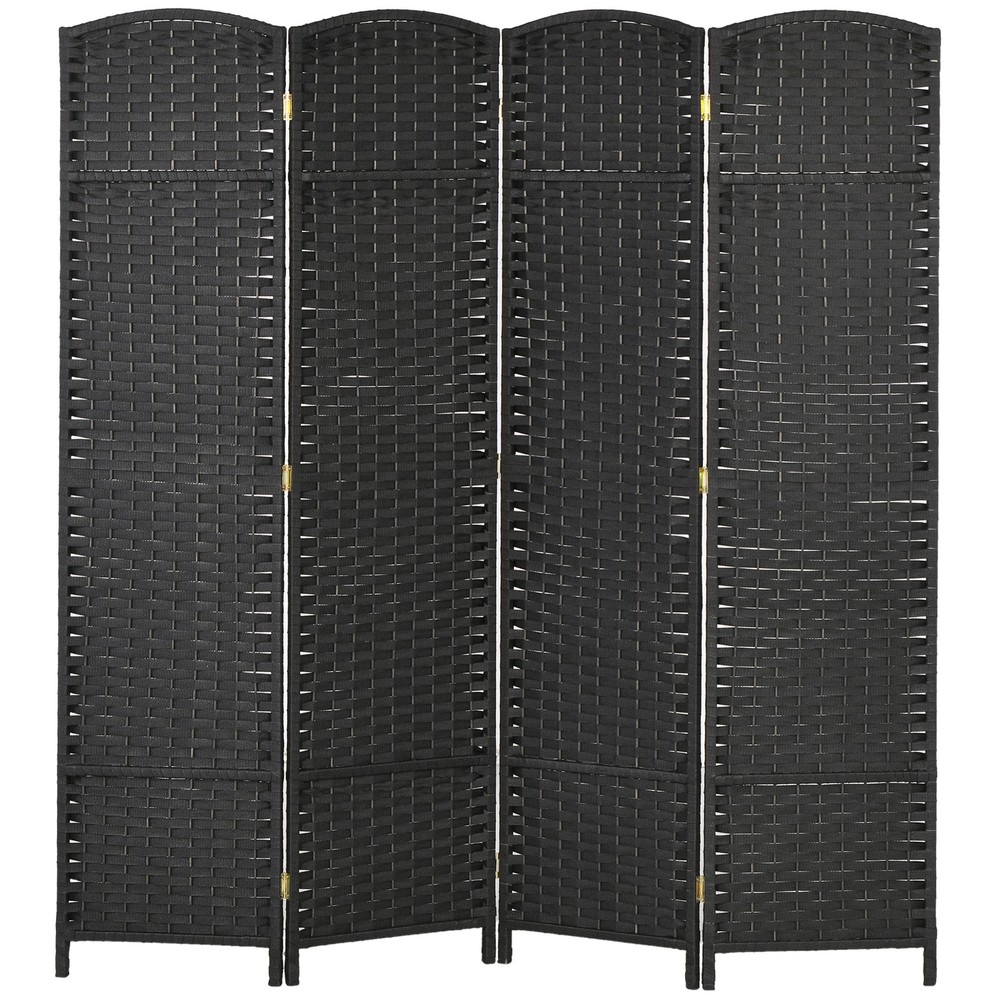 4-Panel Room Divider 5.6ft Tall Folding Privacy Partition Screen for Home Office