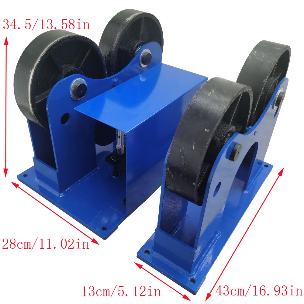 1T Welding Positioner Rotator Iron Roller Welding Pipe Turning Roll Control Box