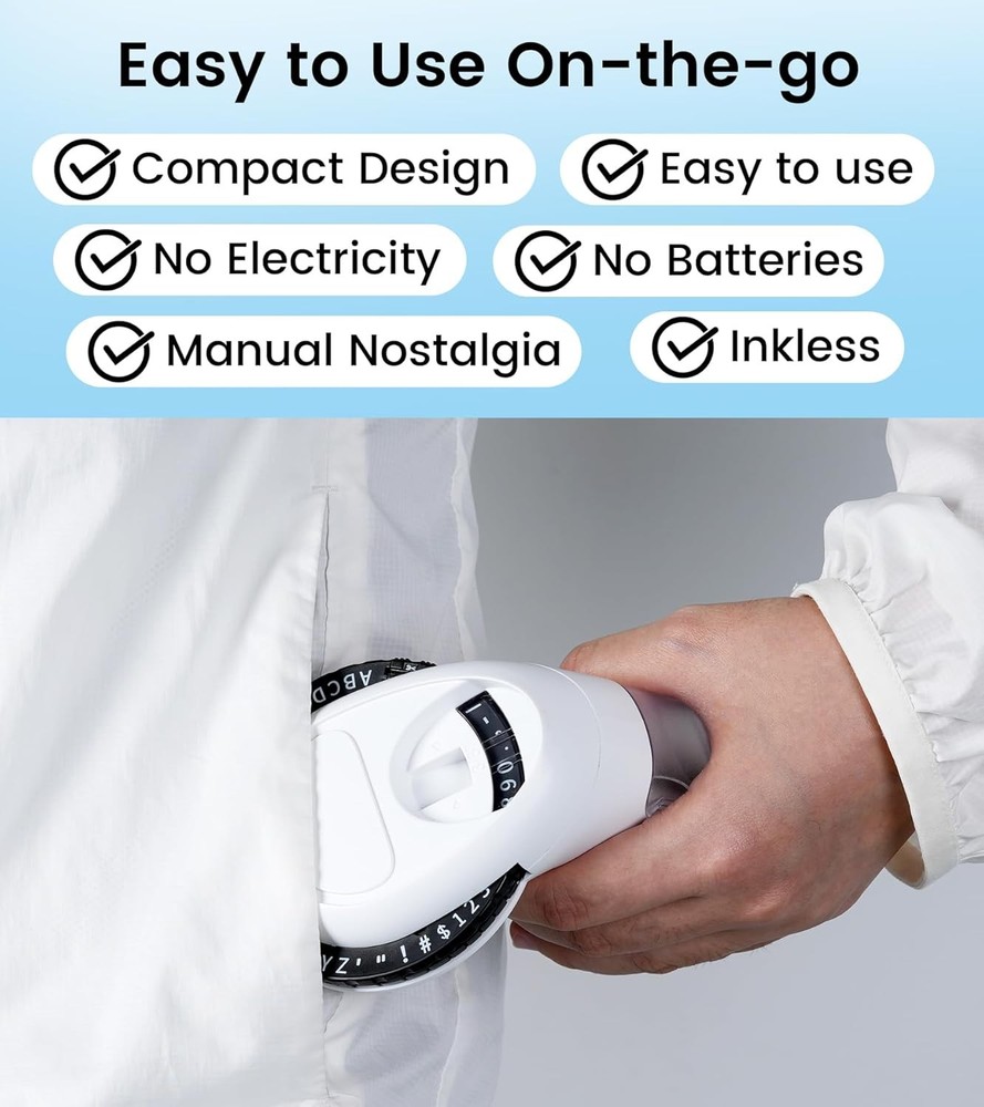 Vintage Embossed Label Maker Machine with Tapes Retro