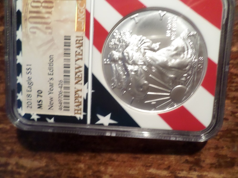 2018 Silver Eagle MS70 ~ Limited New Year Edition ~FLAG CORE ~