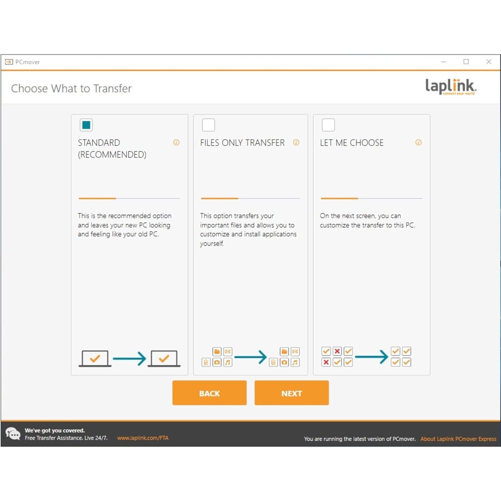"Laplink Easy Transfer Cable for Windows, Includes Pcmover Express Software and
