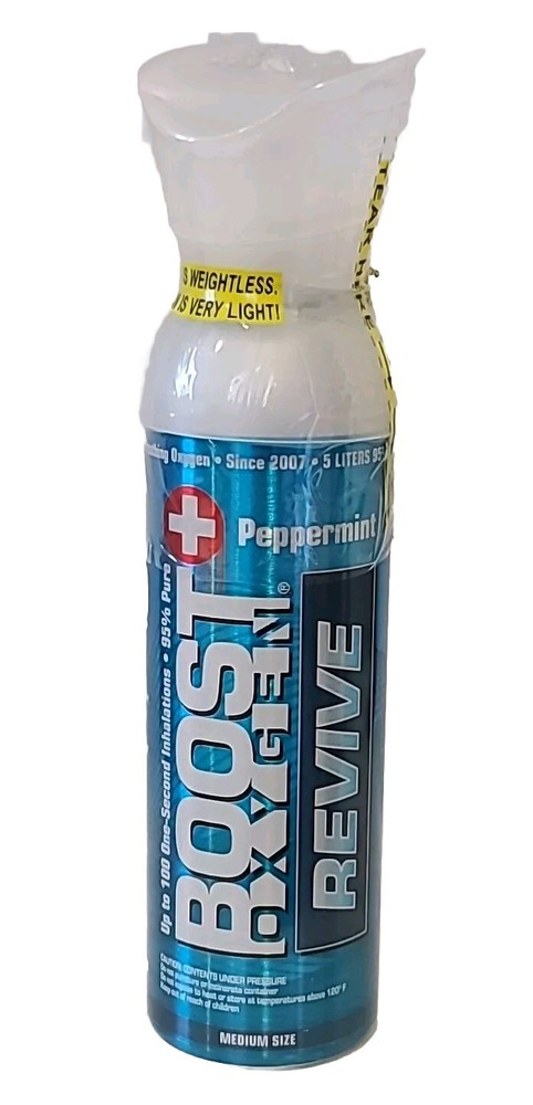 1 × ‎Boost Oxygen Canister Oxygen 95% Pure Oxygen Peppermint • MEDIUM  5 Liters