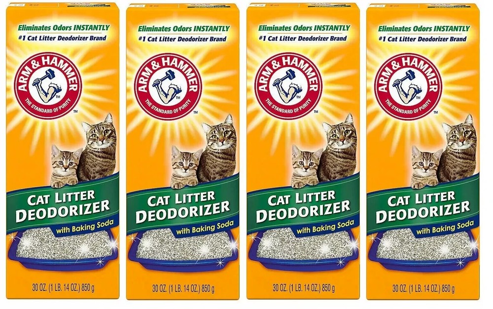 4 Pack Arm & Hammer Cat Litter Deodorizer Odor Eliminator 30 oz