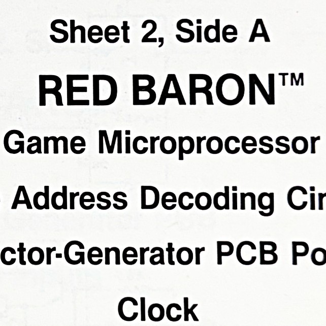 Atari Red Baron Arcade Video Game Manual Schematics ORIGINAL