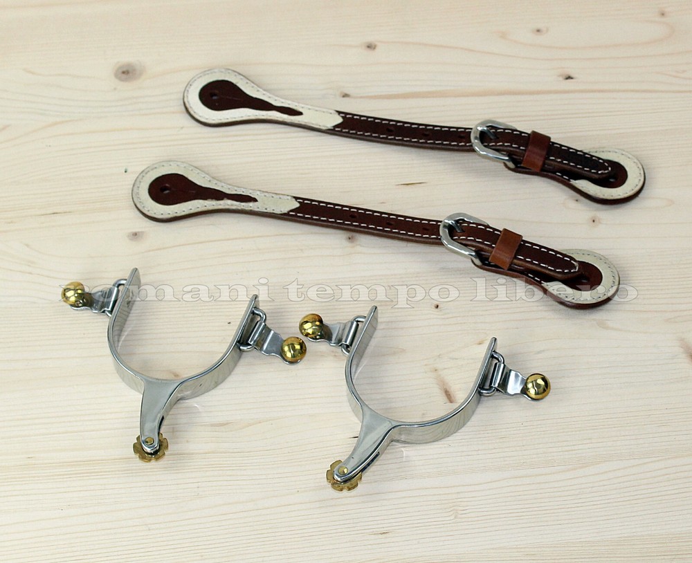 Western Spurs Curved Shank With Horizontal Wheel